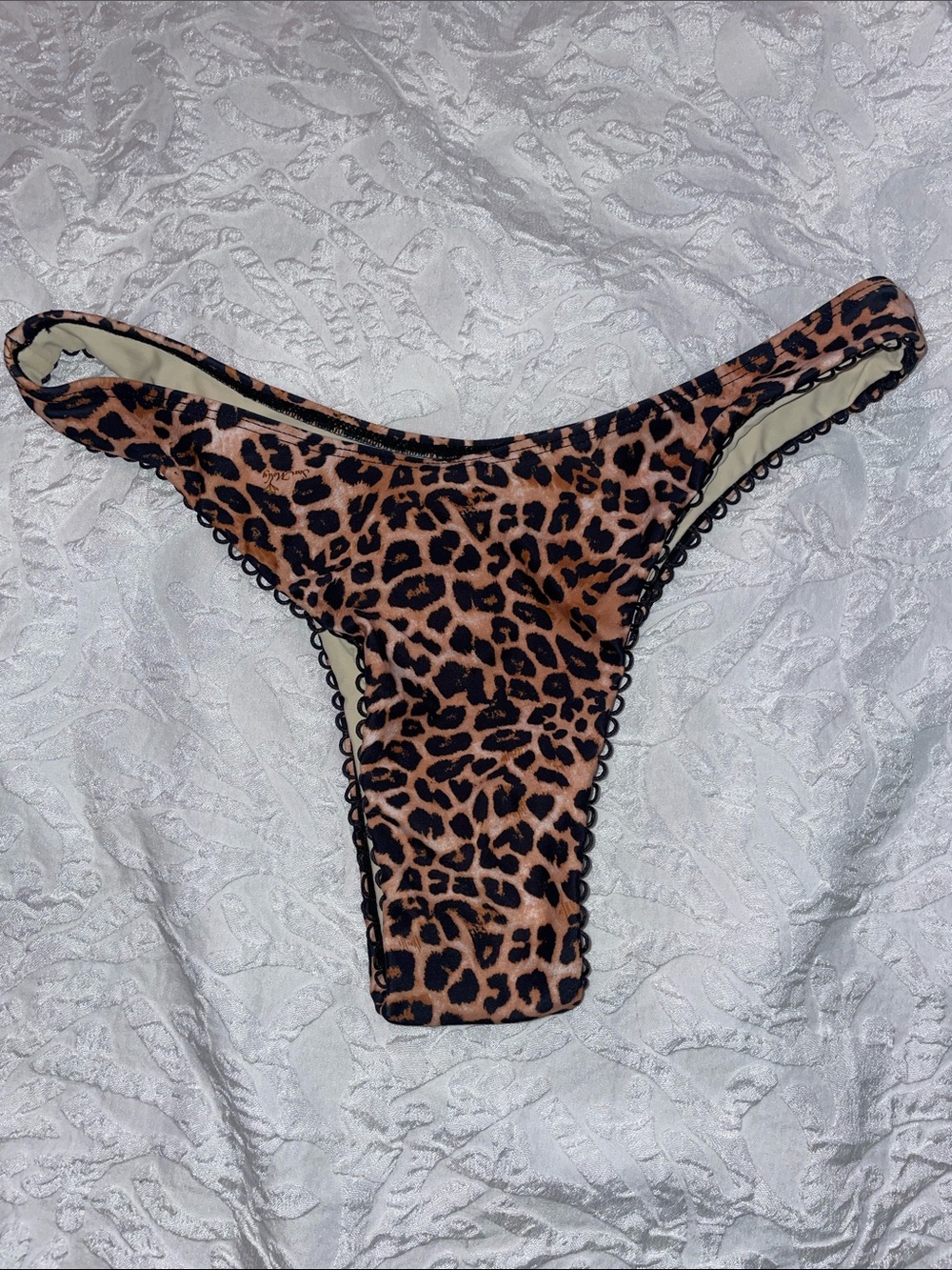 Seamolly New! Sz large Vintage Leopard Print Bikini Bottom